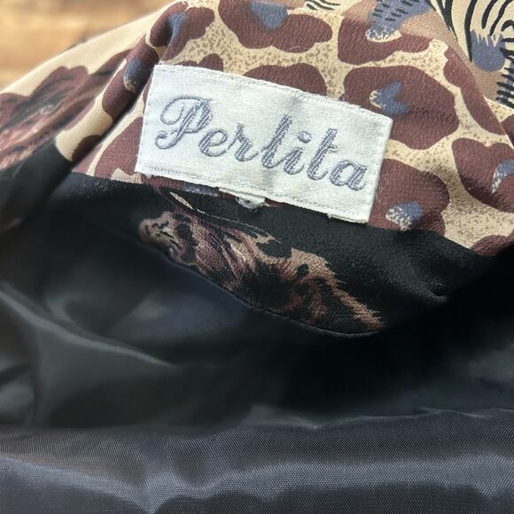 90s Vintage Bomber Jacket Animal Print Patchwork Silk Leopard Cheetah Elephant L - Picture 9 of 9